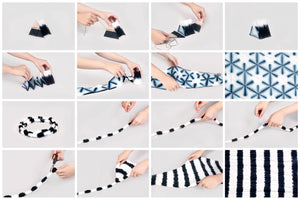 TOCHU：伝統工芸の横段絞りスカーフ